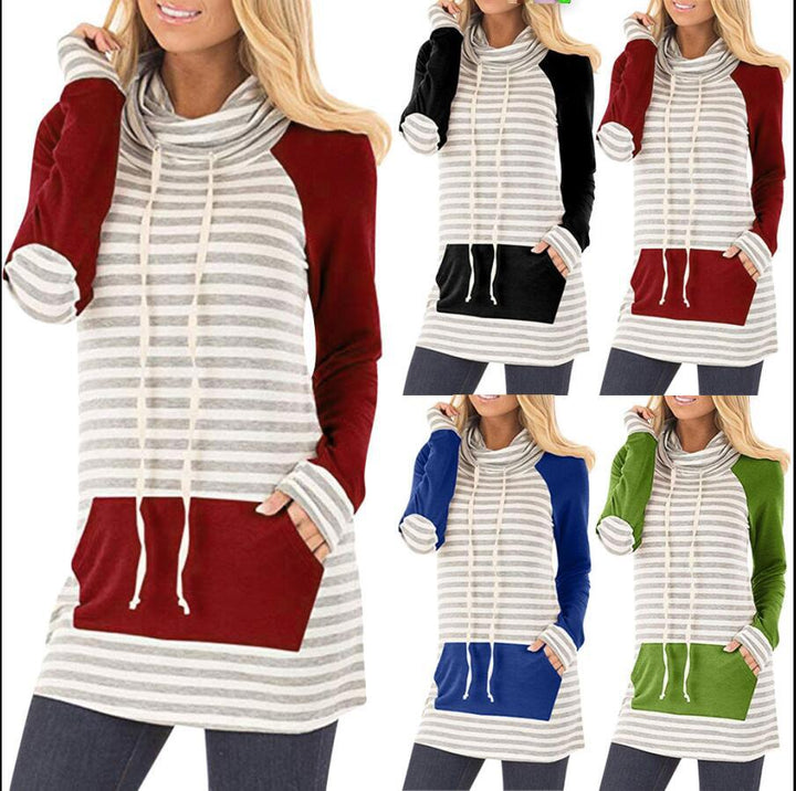 Dam Hoodie Longshirt med modernt huva krage och fickor Mirla-Eva Jonsson