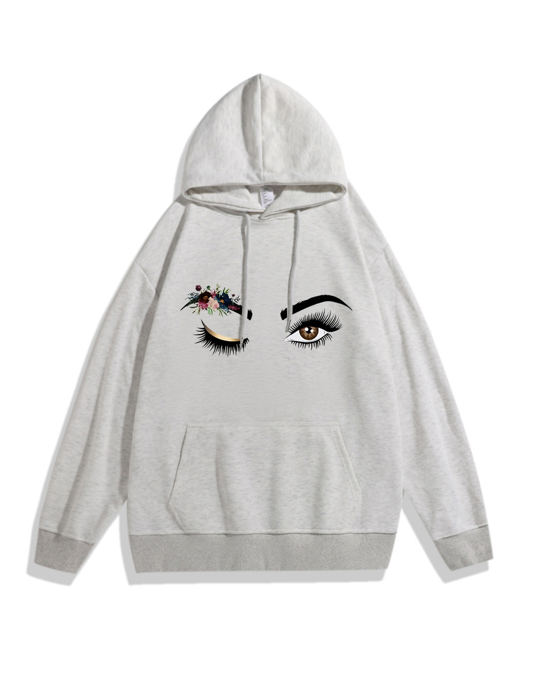 Dam Hoodie med Kreativt Öga Motiv Mirla-Eva Jonsson