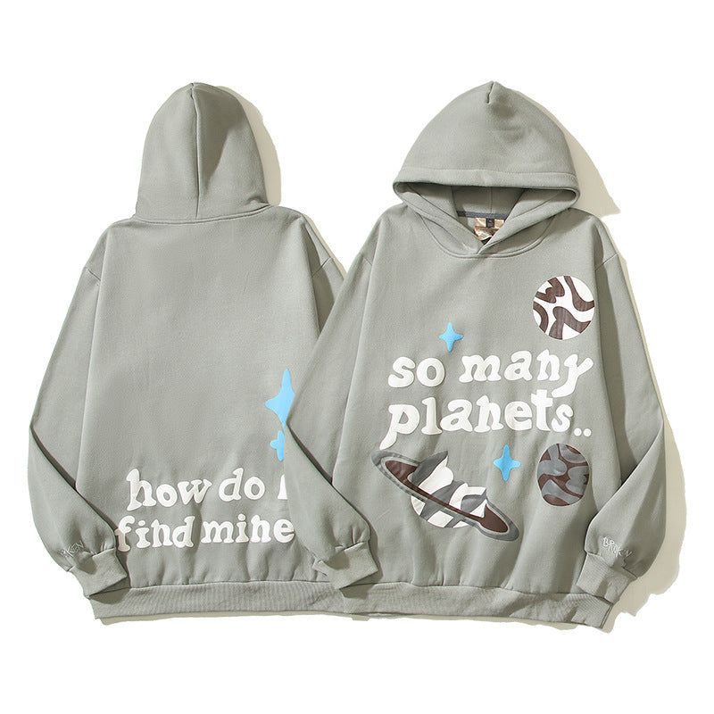 Dam Hoodie med intergalaktisk design Eva Jonsson-Eva Jonsson