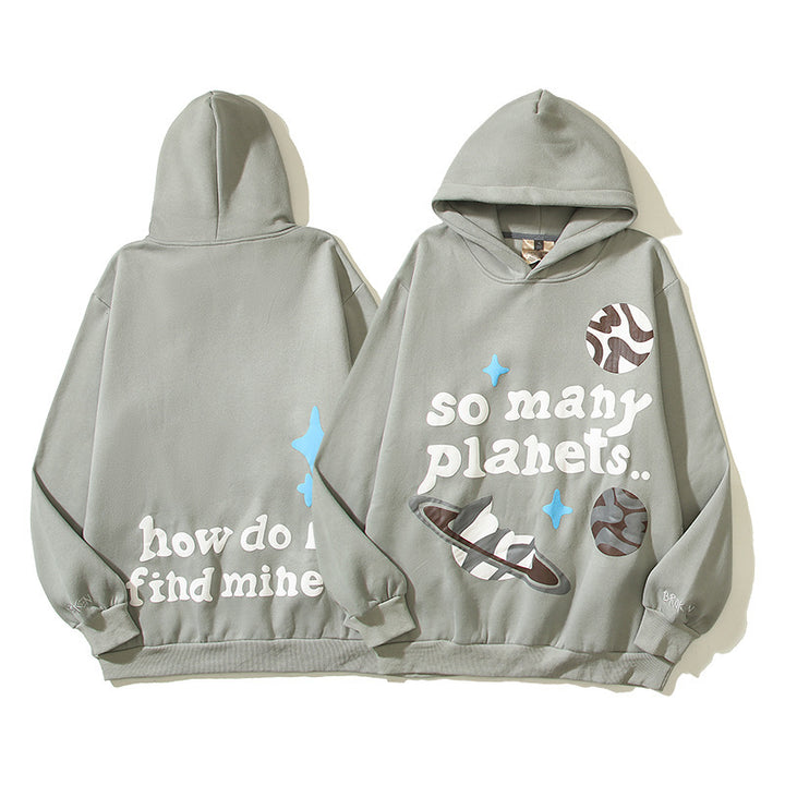 Dam Hoodie med intergalaktisk design Eva Jonsson-Eva Jonsson