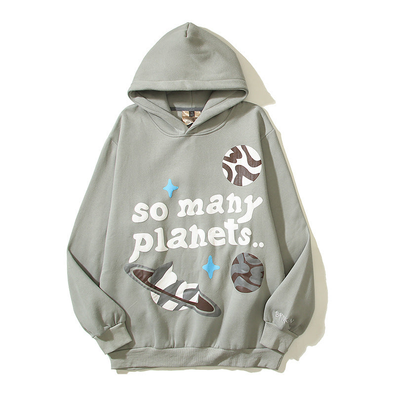 Dam Hoodie med intergalaktisk design Eva Jonsson-Eva Jonsson
