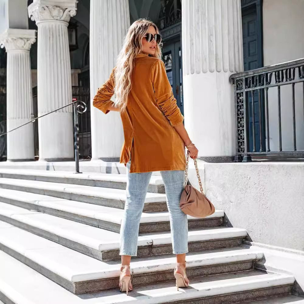 Dam Lång Cardigan med fickor och öppen design Eva Jonsson-Eva Jonsson