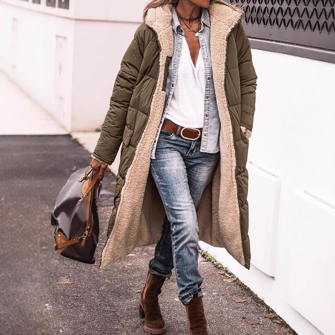 Dam Längre quiltad vinterjacka med mysigt foder Mirla-Eva Jonsson
