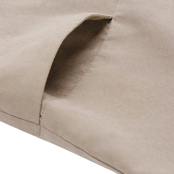 Dam Linne Dungarees med ärmlös Design & Löst Sittande Passform | Eva Jonsson-Eva Jonsson