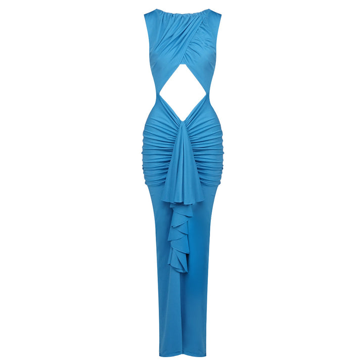 Dam Maxi-klänning med innovativa cut-outs och sofistikerad drapering Mirla-Eva Jonsson