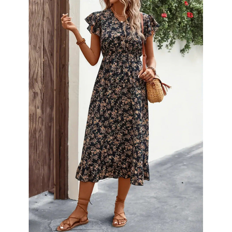 Dam Midikjol med blommönster Mirla-Eva Jonsson