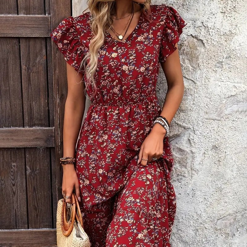 Dam Midikjol med blommönster Mirla-Eva Jonsson