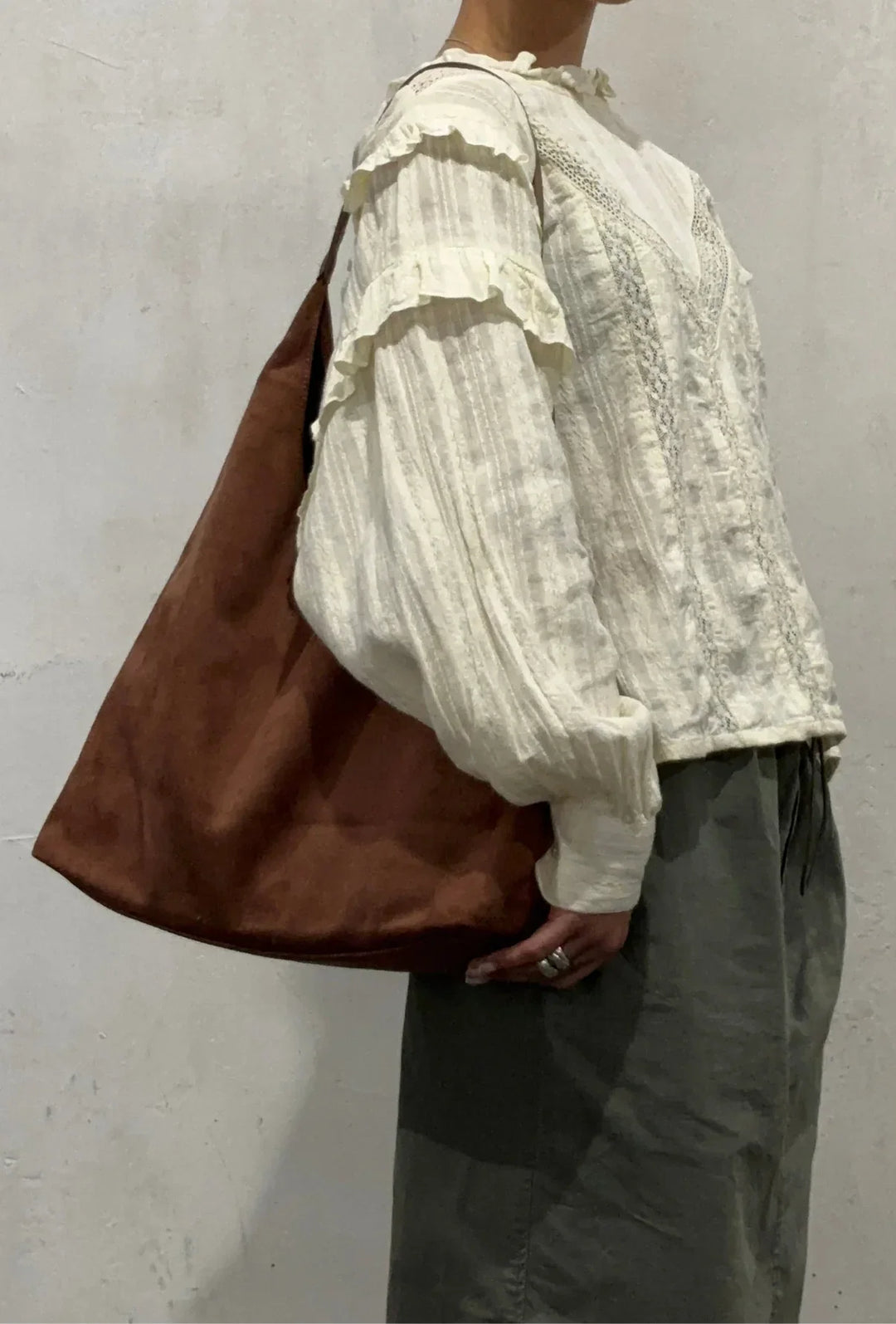 Dam Mocka Hobo-väska med En Rem & Stor Modell | Eva Jonsson-Eva Jonsson