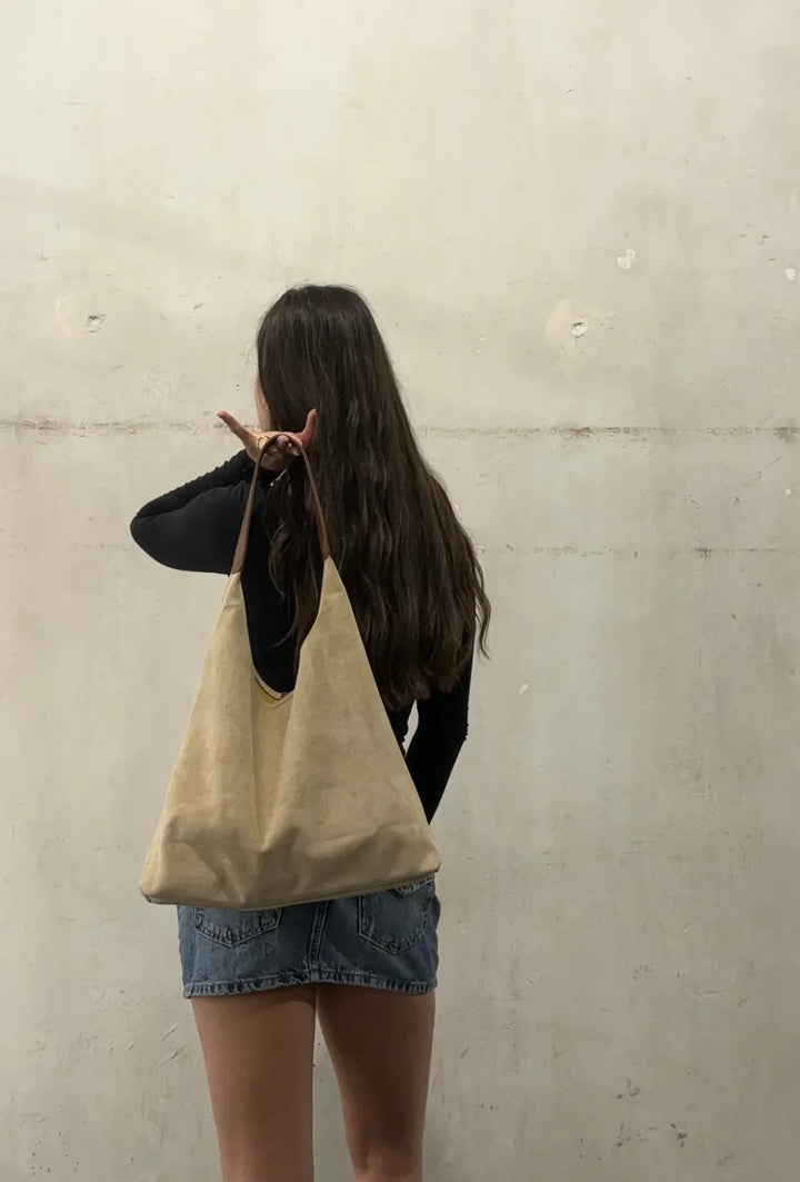 Dam Mocka Hobo-väska med En Rem & Stor Modell | Eva Jonsson-Eva Jonsson