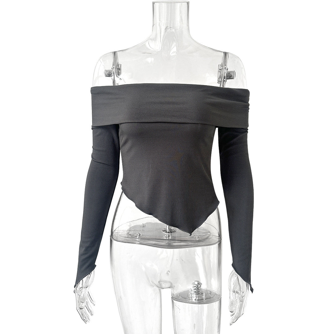 Dam Off-Shoulder Shirt med eleganta trumpetärmar Mirla-Eva Jonsson