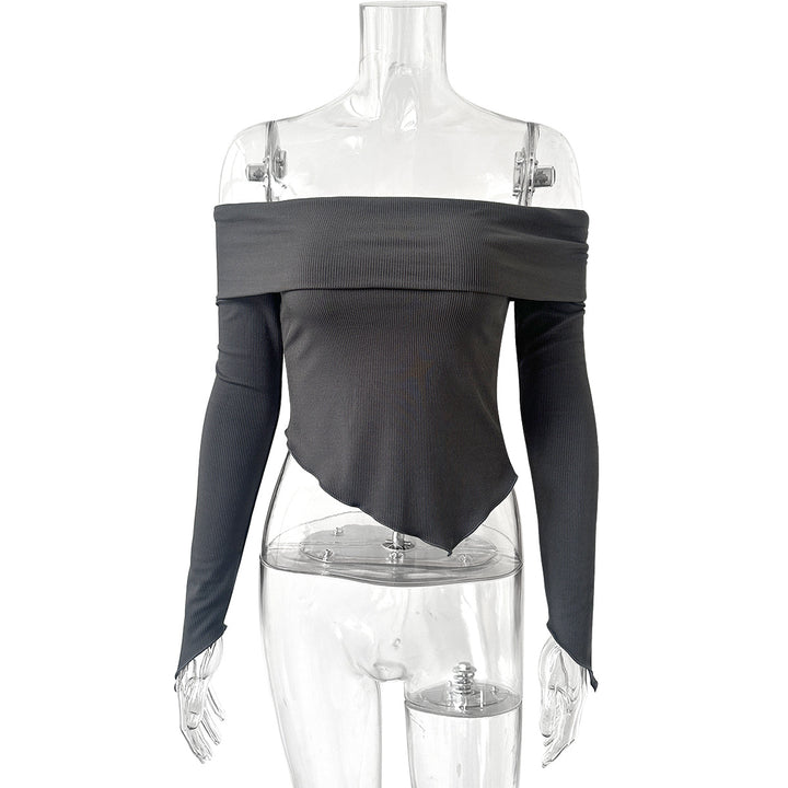 Dam Off-Shoulder Shirt med eleganta trumpetärmar Mirla-Eva Jonsson