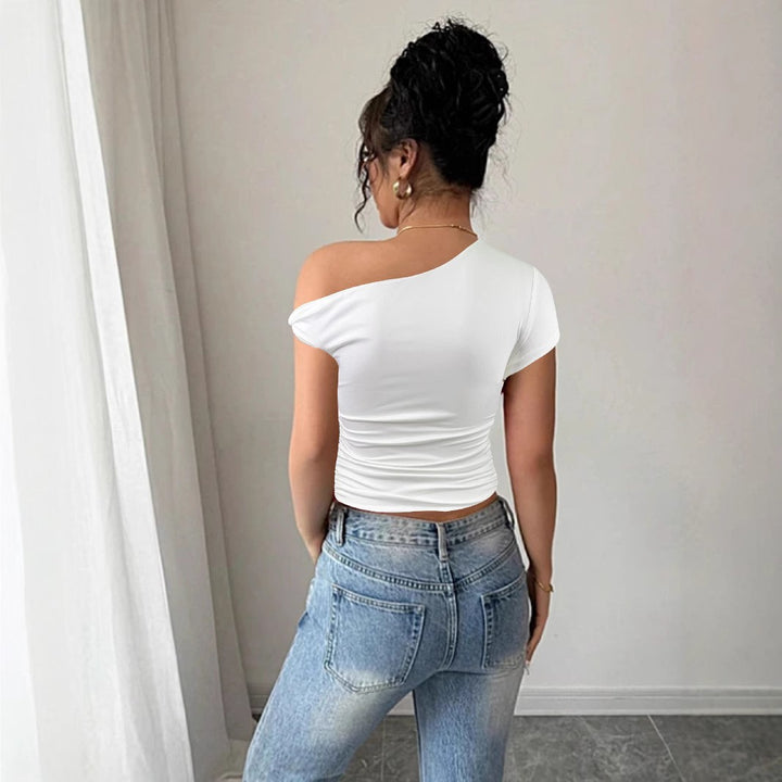 Dam Off-Shoulder Shirt med rynkning och figurskärning Mirla-Eva Jonsson