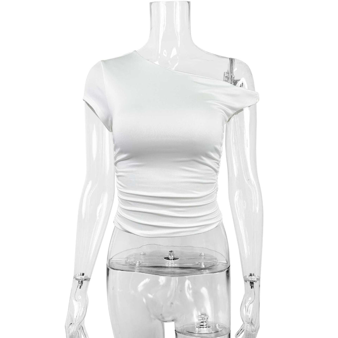 Dam Off-Shoulder Shirt med rynkning och figurskärning Mirla-Eva Jonsson