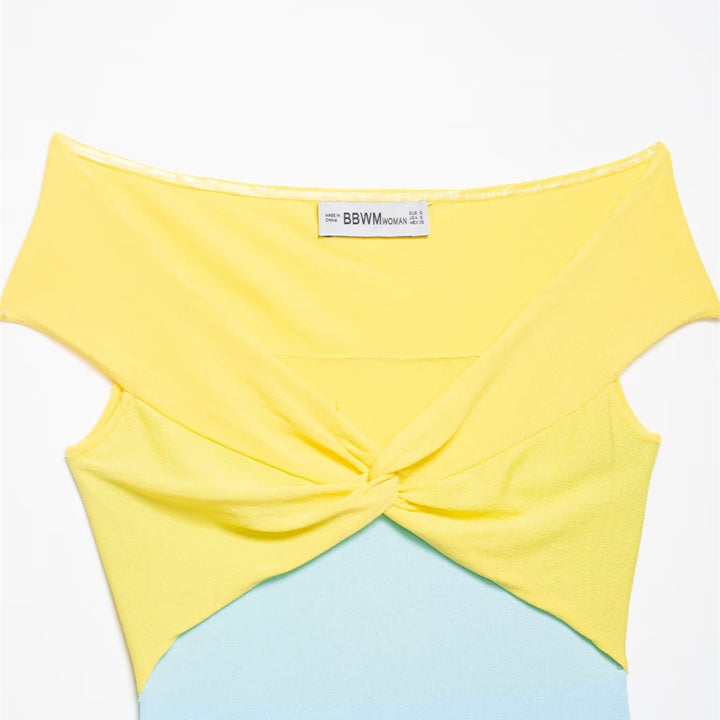 Dam Off-Shoulder Topp med knutdetalj och färggradient Mirla-Eva Jonsson