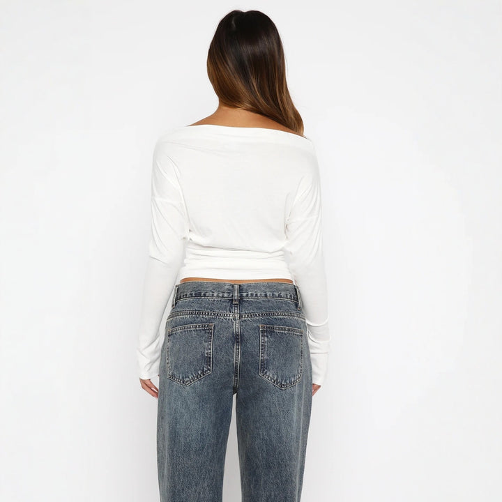 Dam Off-Shoulder Topp med öm spetskant Mirla-Eva Jonsson