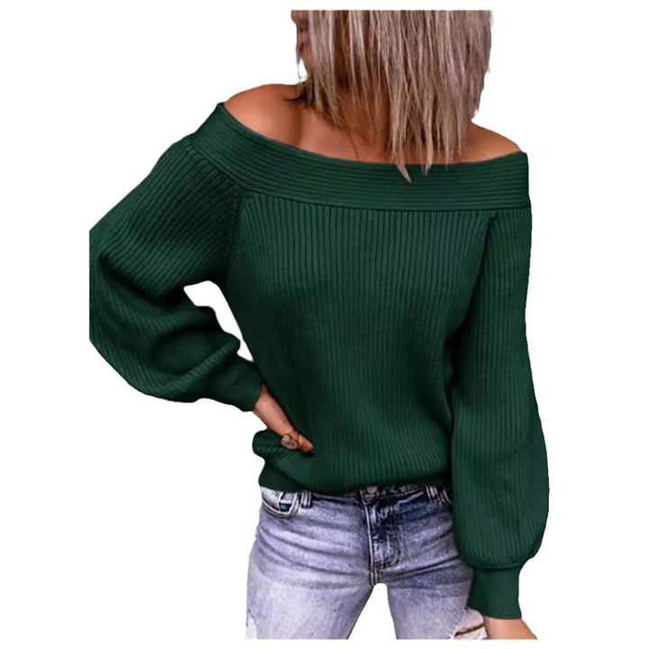 Dam Off-Shoulder Tröja med voluminösa ärmar Mirla-Eva Jonsson