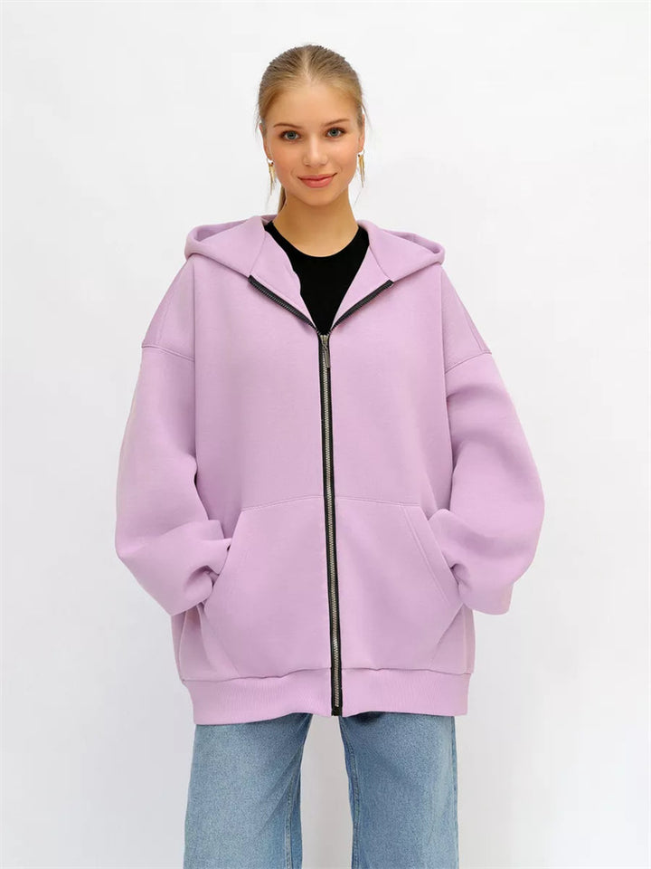 Dam Oversized Huvjacka med Dragkedja Mirla-Eva Jonsson