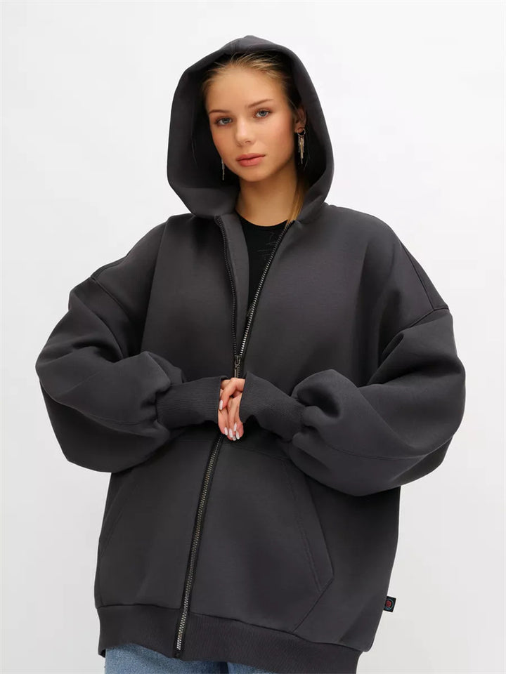 Dam Oversized Huvjacka med Dragkedja Mirla-Eva Jonsson