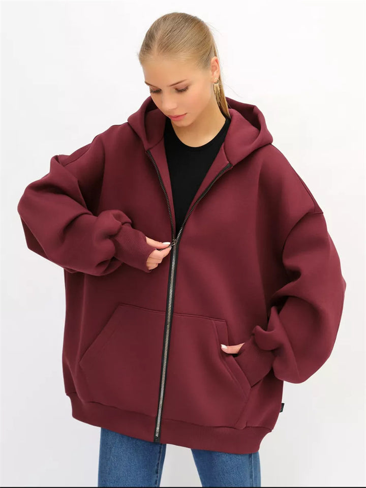 Dam Oversized Huvjacka med Dragkedja Mirla-Eva Jonsson