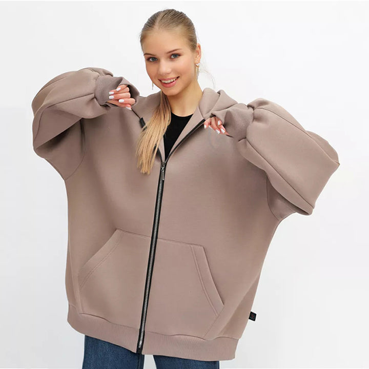 Dam Oversized Huvjacka med Dragkedja Mirla-Eva Jonsson