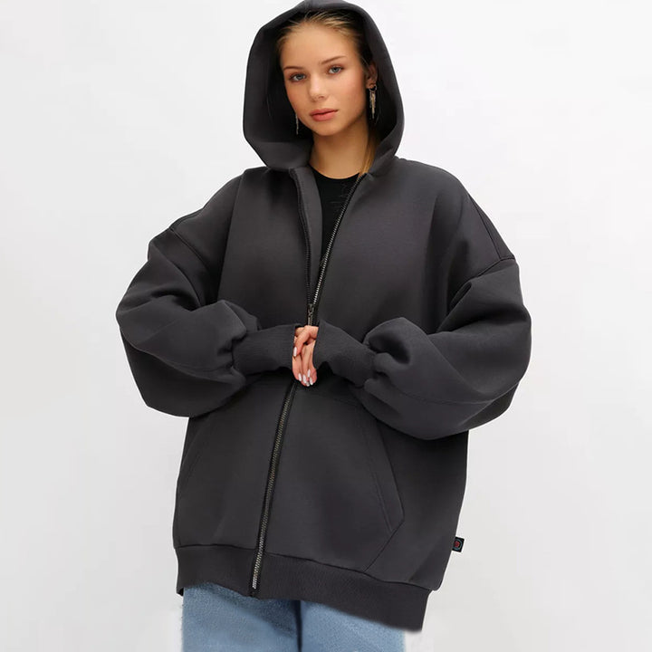Dam Oversized Huvjacka med Dragkedja Mirla-Eva Jonsson
