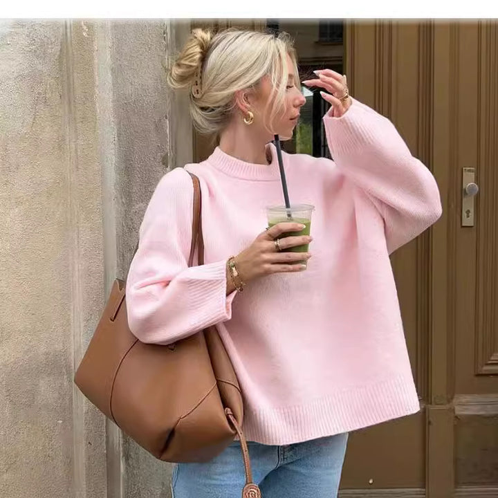 Dam Oversized Stickad Tröja Mirla-Eva Jonsson