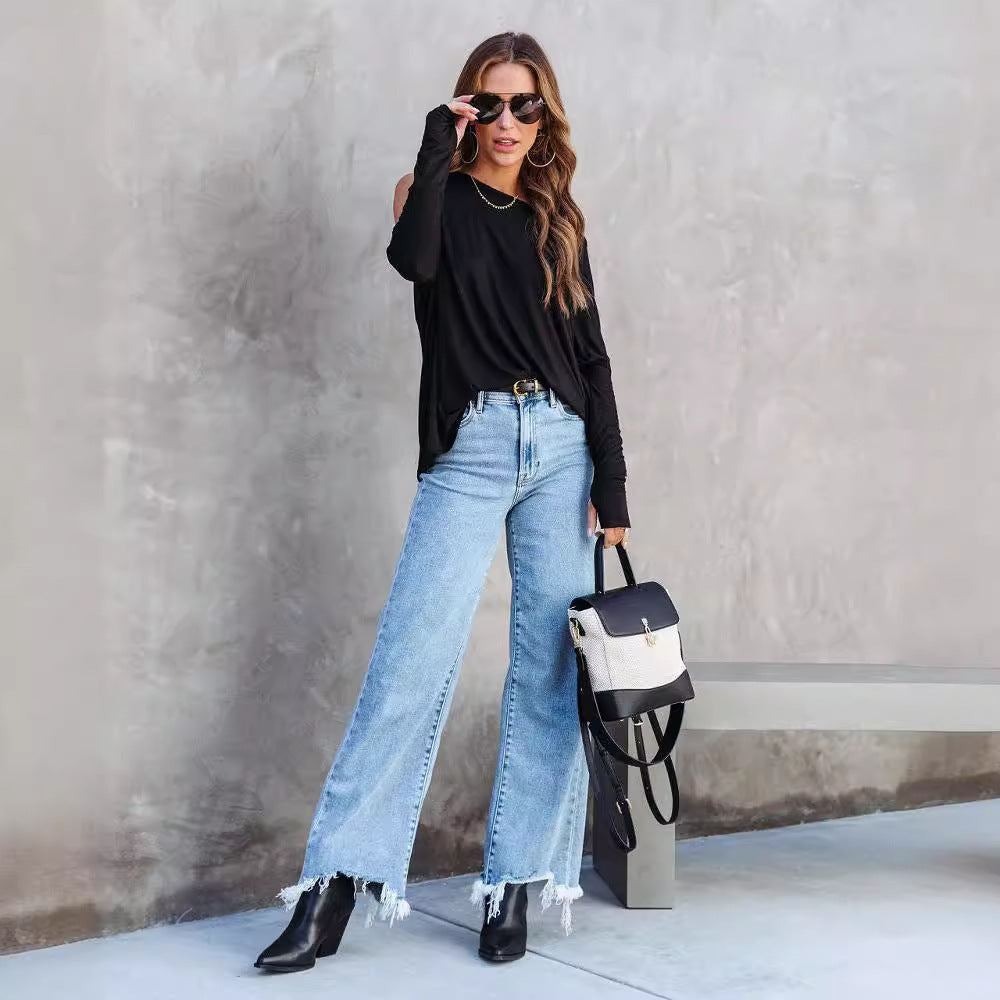 Dam Oversized Sweatshirt med Trendig Grafisk Design Mirla-Eva Jonsson