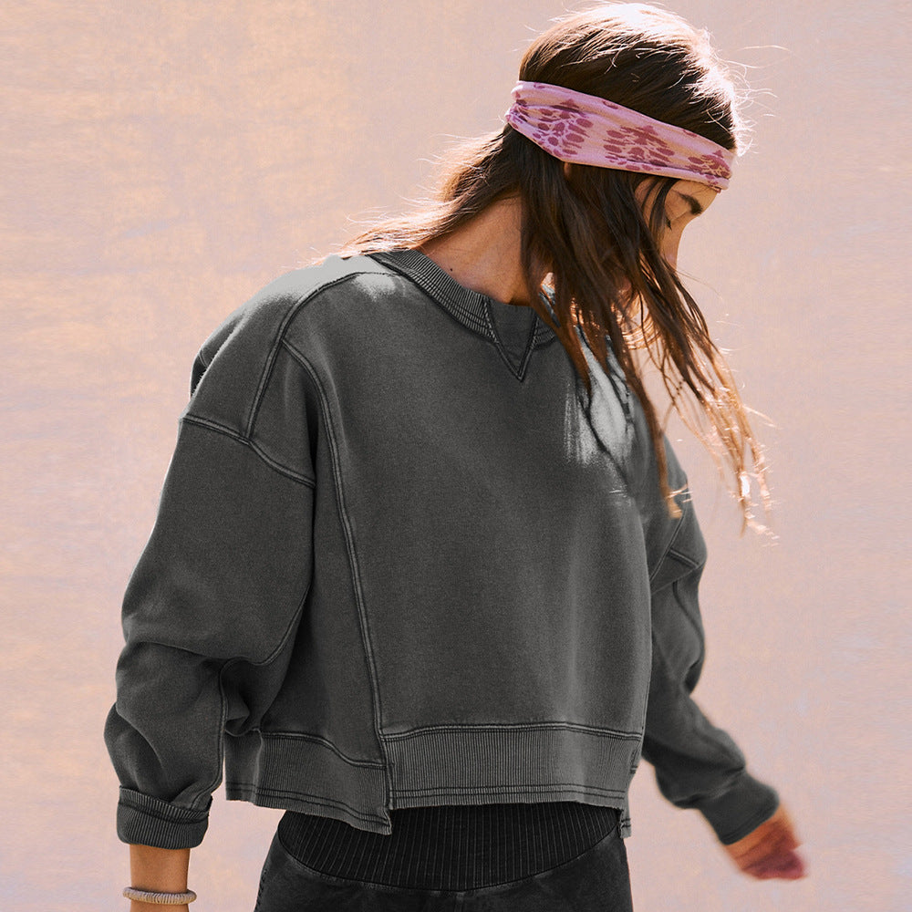 Dam Oversized Sweatshirt med rundad fåll Mirla-Eva Jonsson