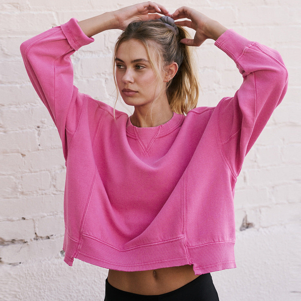 Dam Oversized Sweatshirt med rundad fåll Mirla-Eva Jonsson