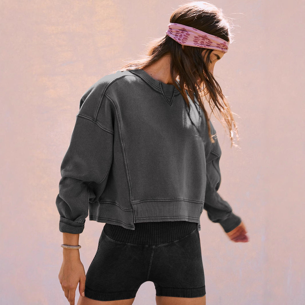 Dam Oversized Sweatshirt med rundad fåll Mirla-Eva Jonsson