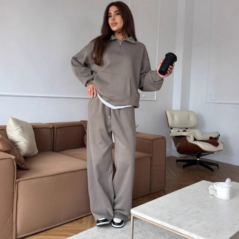 Dam Oversized Sweatshirt och vida byxor Set Mirla-Eva Jonsson