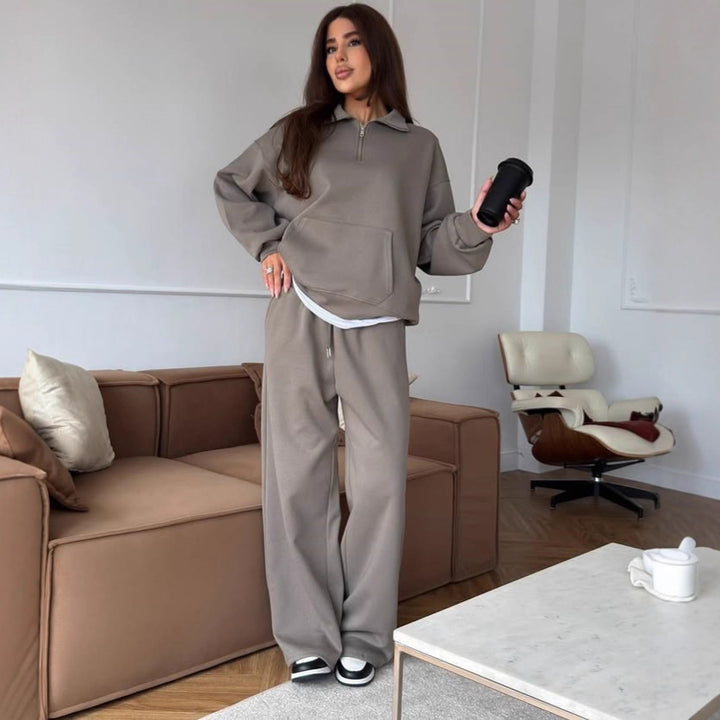 Dam Oversized Sweatshirt och vida byxor Set Mirla-Eva Jonsson