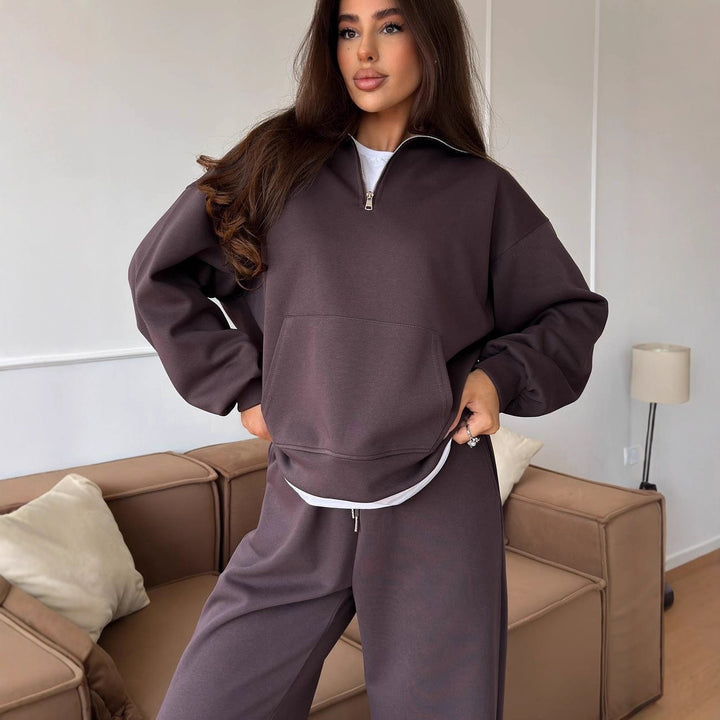 Dam Oversized Sweatshirt och vida byxor Set Mirla-Eva Jonsson