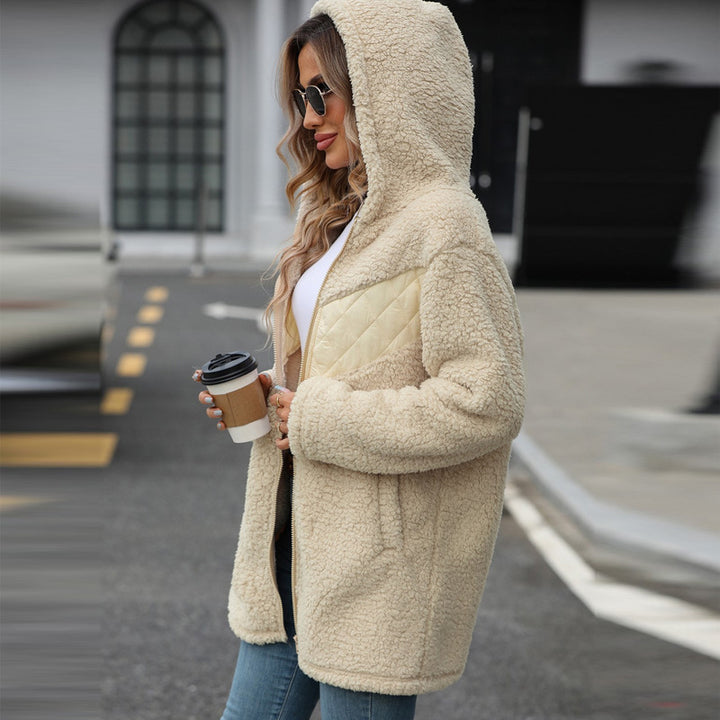 Dam Oversized Teddyjacka med huva och praktiska fickor Mirla-Eva Jonsson