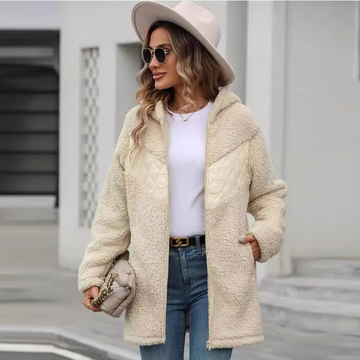 Dam Oversized Teddyjacka med huva och praktiska fickor Mirla-Eva Jonsson