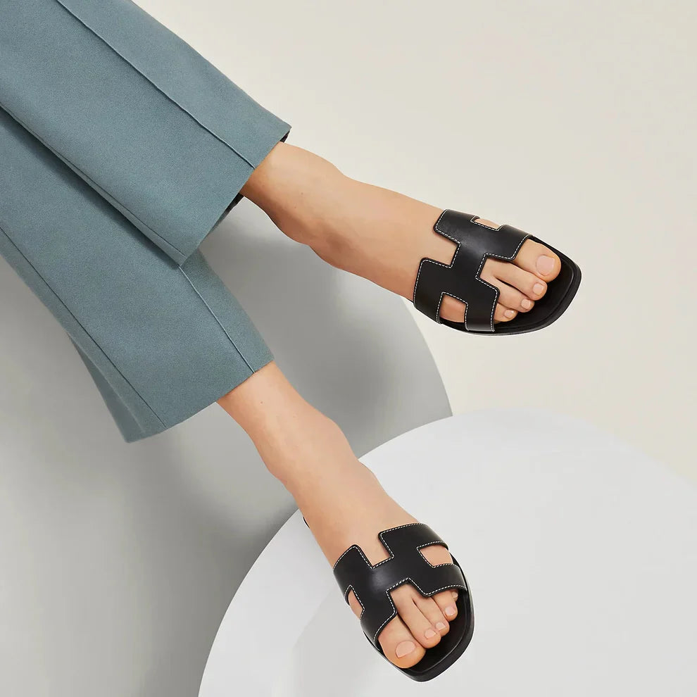 Dam Platta Sandaler med Slip-On | Eva Jonsson-Eva Jonsson