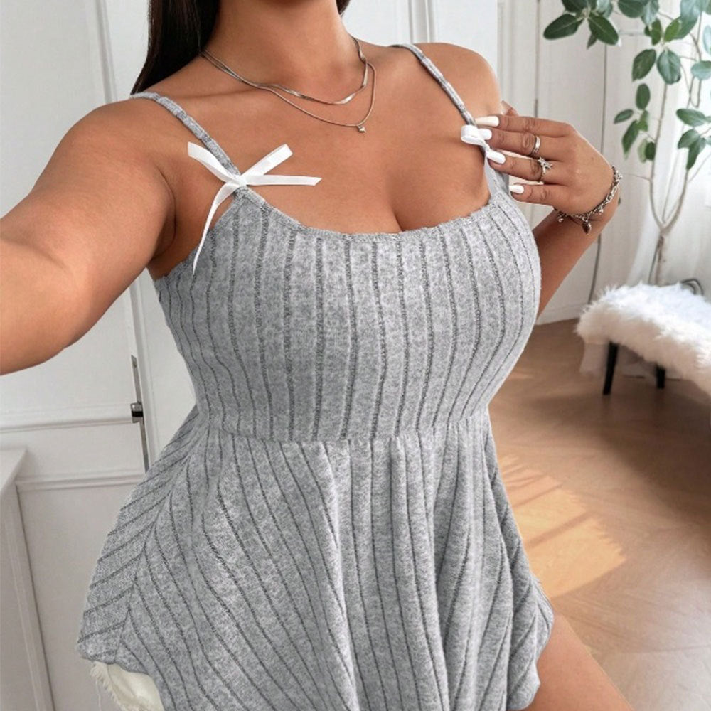 Dam Ribbtop med dekorativa rosetter Mirla-Eva Jonsson