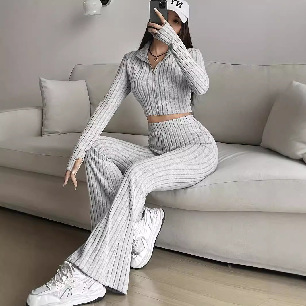 Dam Ripp-stickat set i avslappnad stil Mirla-Eva Jonsson