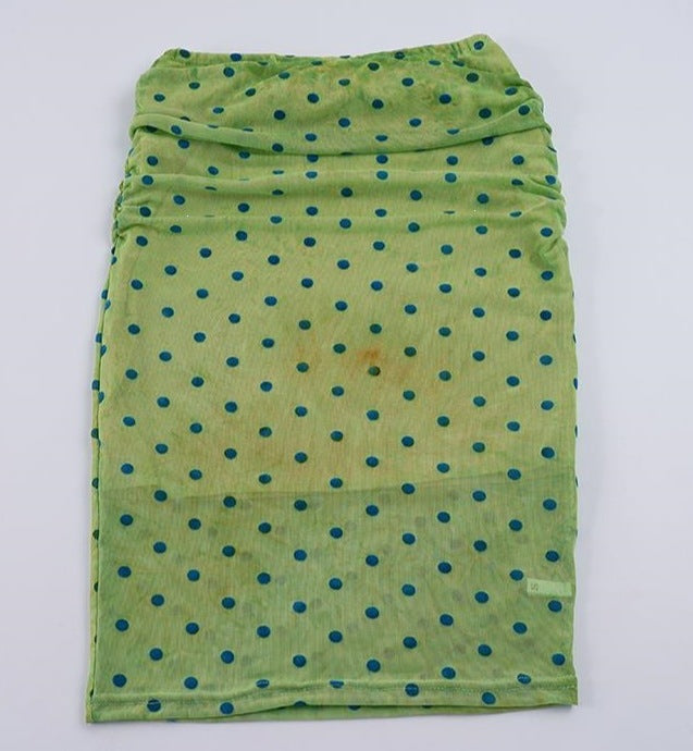 Dam Ruffle Skirt med lekfullt prickdesign och transparent nederkant Mirla-Eva Jonsson