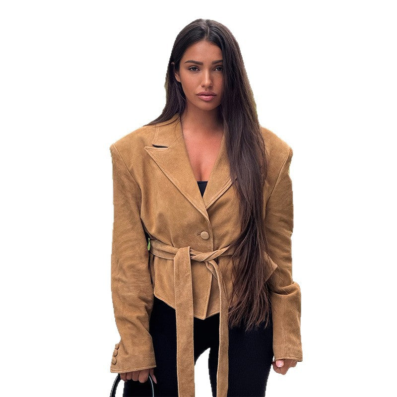 Dam Samt Blazer med midjebälte Mirla-Eva Jonsson