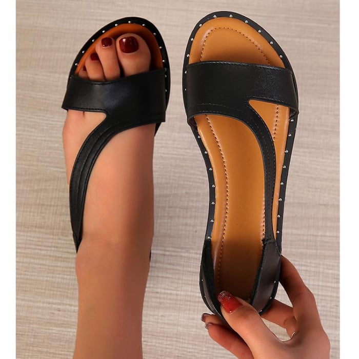 Dam Sandaler | Slip-On | Peep Toe | Platta sandaler | Ortopediska sandaler-Eva Jonsson