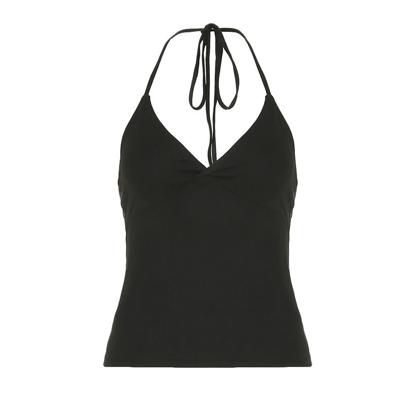 Dam Spaghetti strap tank top with refined wrap design Mirla-Eva Jonsson