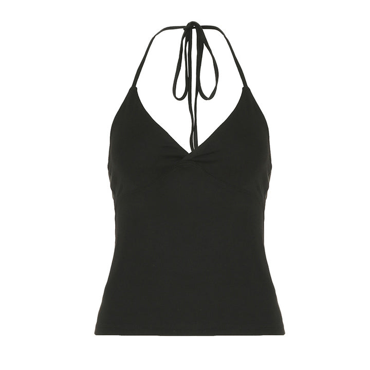 Dam Spaghetti strap tank top with refined wrap design Mirla-Eva Jonsson