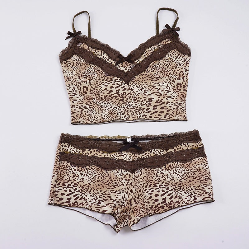 Dam Spets-Camisole och Short-Set med djurmönster Mirla-Eva Jonsson