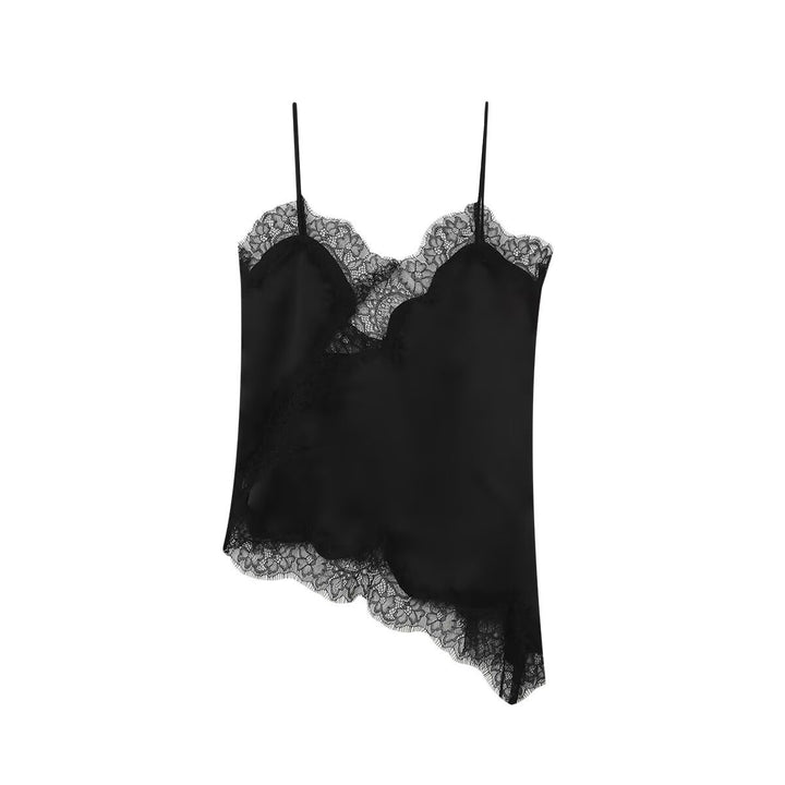 Dam Spitzen Camisole med asymmetrisk skärning och eleganta prickar Mirla-Eva Jonsson