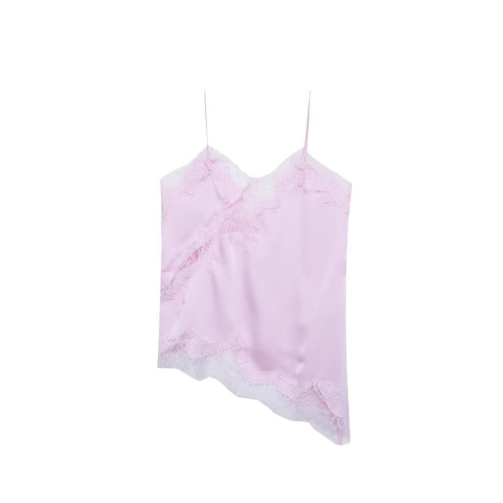 Dam Spitzen Camisole med asymmetrisk skärning och eleganta prickar Mirla-Eva Jonsson