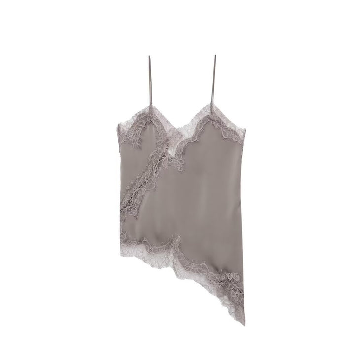 Dam Spitzen Camisole med asymmetrisk skärning och eleganta prickar Mirla-Eva Jonsson