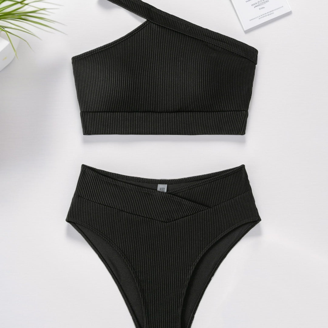 Dam Sport-Bikini med asymmetrisk överdel och hög midja Mirla-Eva Jonsson