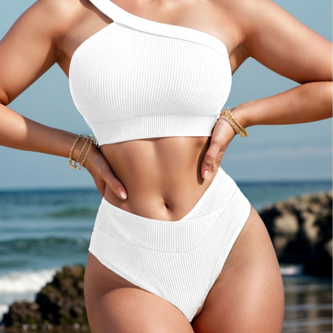 Dam Sport-Bikini med asymmetrisk överdel och hög midja Mirla-Eva Jonsson