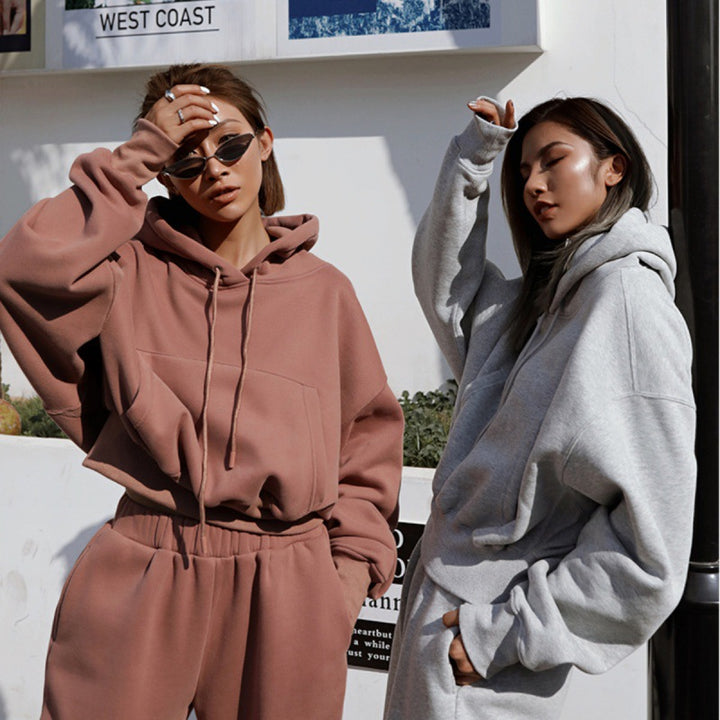 Dam Sport Crop Hoodie och Joggingbyxor Set Mirla-Eva Jonsson